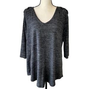 Torrid Gray Long Sleeve Super Soft Plush Sweater Size L